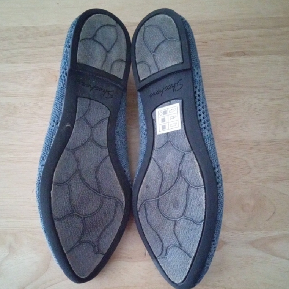 Skechers Gray Knit Ballet Flats - Picture 2 of 5